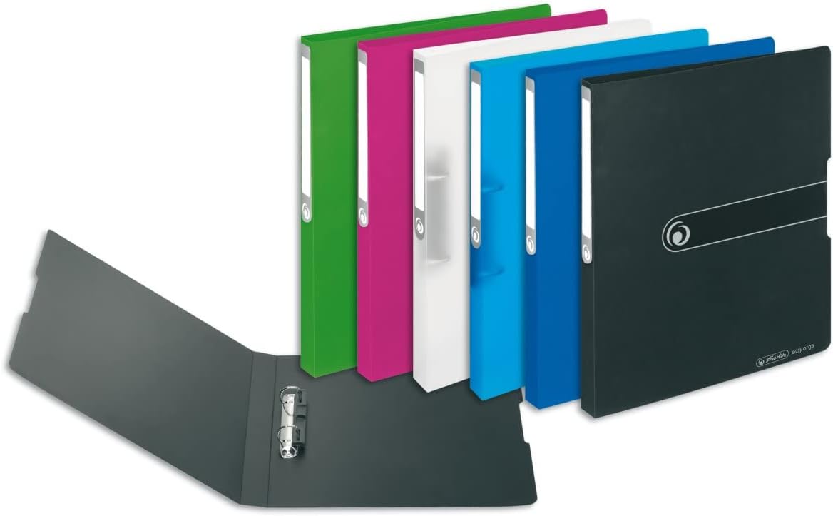 Herlitz 11205713 Ring Binder A4, Polypropylene, 2-Ring Combination Mechanism, 2.7 cm Spine, 16 mm Filling Height, Opaque, Black 16 mm – Bild 5