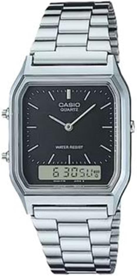Casio Mens Black Steel Watch AQ-230A-1DMQYES, black, Classic
