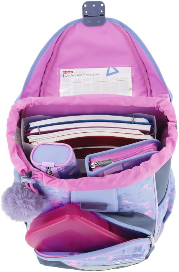Herlitz School Bag Set of 6 Butterfly Paradise Ergonomic Ultralight School Bag 1st Class Boys Girls Children 16 L – Bild 9