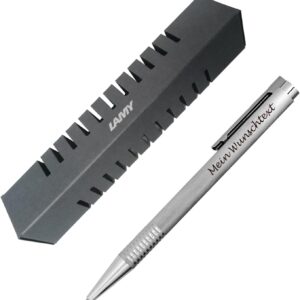 Lamy Logo Brushed 206 Ballpoint Pen with Personalised Engraving and Gift Packaging