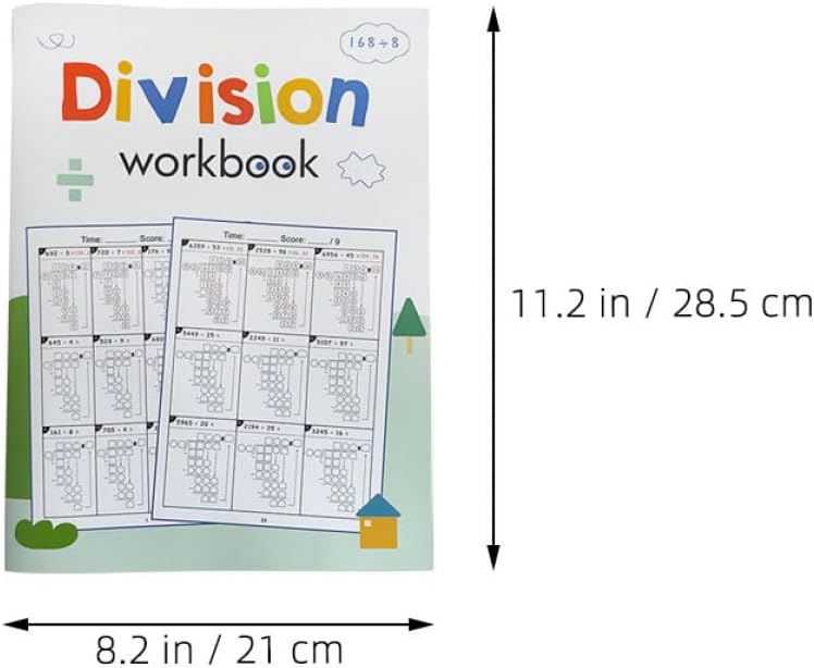 TOYANDONA 3 Stück Teiliges Mathe Übungsheft für Tägliches Lernheft mit Multiplikations und Divisionsaufgaben Langlebig und Wiederverwendbar Kindgerecht Gestaltet Fördert Grundlegende – Bild 2