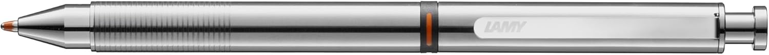 LAMY Set of 1 x ST Twin Pen 645 Multi-Pen System Stainless Steel Ballpoint Pen and Pencil in Silver and 1x Genuine Leather Case in Black for Two Writing Instruments – Bild 4