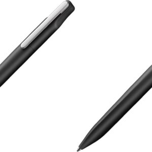 Lamy 1233836 xevo 262 Ballpoint Pen – Plastic Twist Ballpoint Pen with Matte Black Surface – Foreign Spring-Loaded Metal Clip – with Large Refill – Line Width M (Pack of 2)