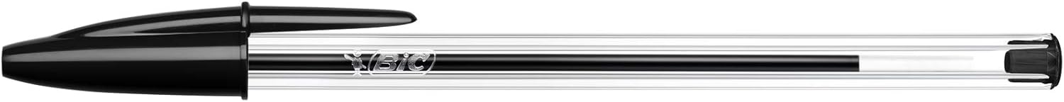 BIC Cristall Retractable Ballpoint Pen – Clear Barrel – 1 mm Tip – 0.4mm Line Width – Pack of 100, Black – Bild 14