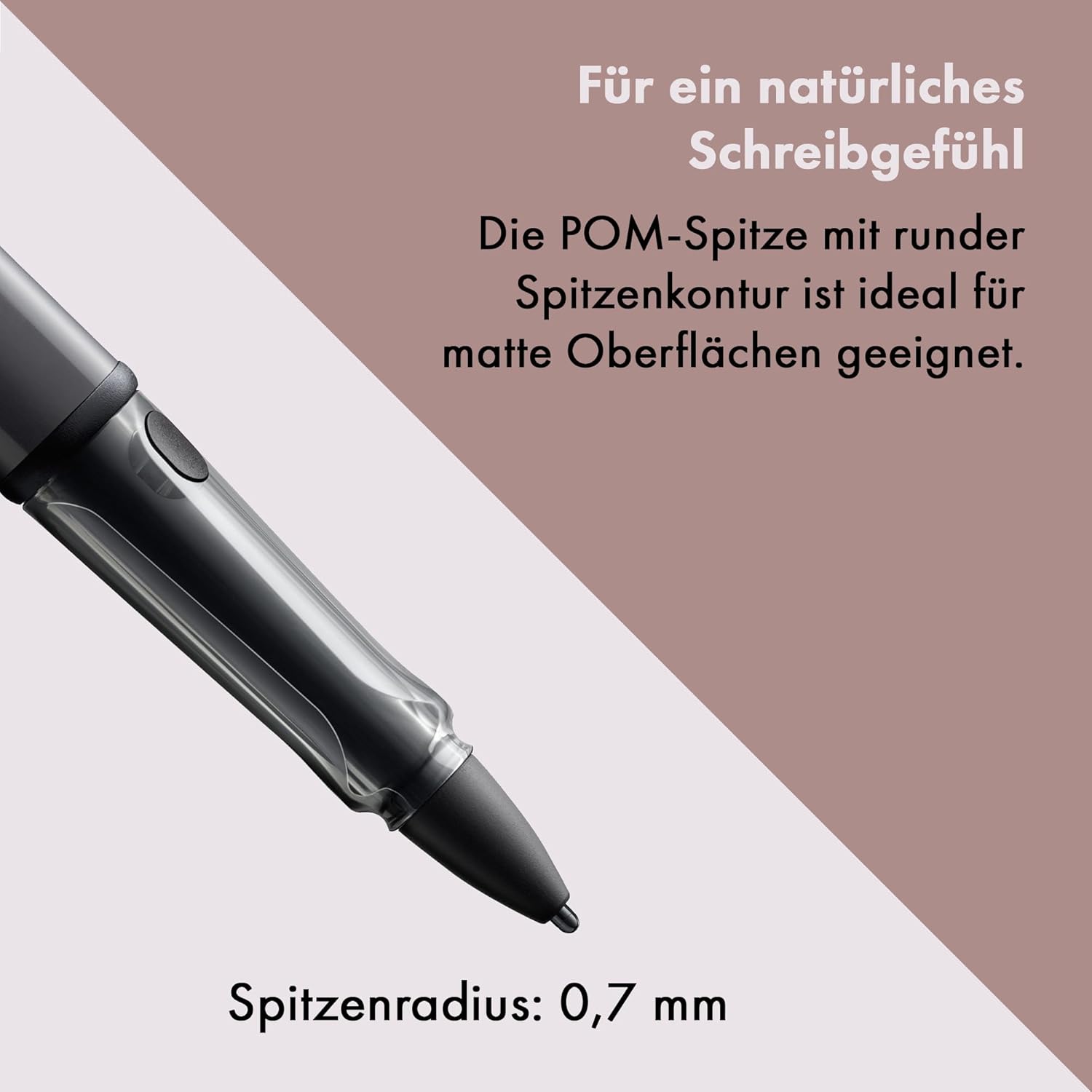LAMY AL-Star EMR Stylus Pen Replacement Tip Black (Pack of 4) - Replaceable Lamy Z108 POM Round Tip for Rough Surfaces - 0.7mm Tip Radius – Bild 2