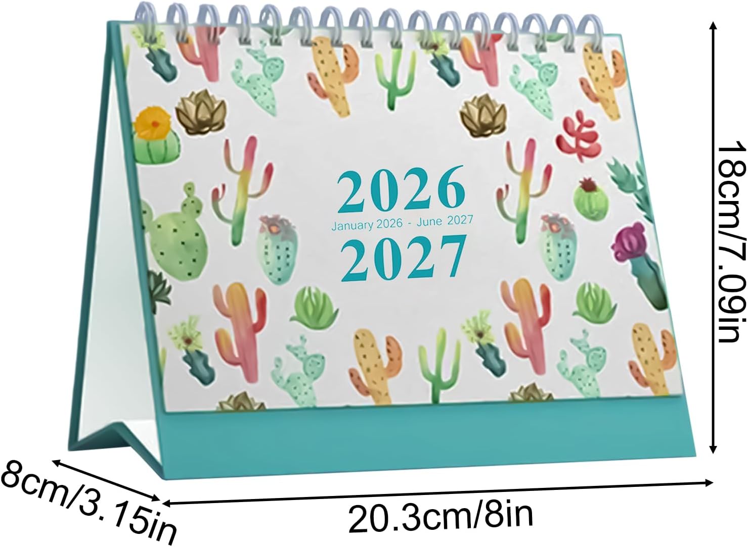 Desk Calendar 2026, Weekly and Daily Planner for 18 Months with Notes - January 2026 to June 2027 Calendar Desk Decoration - For Home Office School Planner Academic Timetable Planning Teacher Un – Bild 5