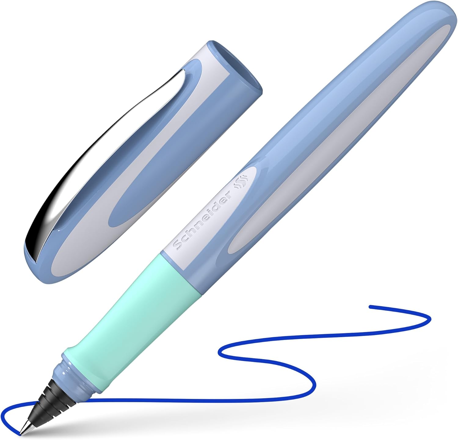 Schneider 187812 Ray Rollerball Pen (Refillable with Standard Ink Cartridges, Suitable for Right and Left-Handed Users) Fresh