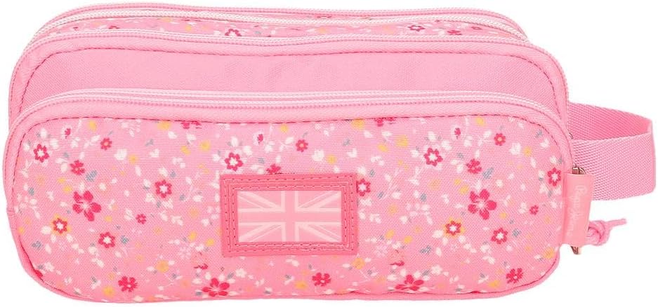 Pepe Jeans Alenka Pencil Case with Organiser, Pink, 22 x 10 x 11 cm, Polyester, 2.2 L, by Joumma Bags, Pink, Talla única Pencil Case with Organiser – Bild 2