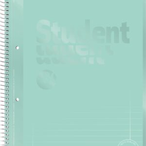 BRUNNEN College Notepad Premium Student Colour Code | A4, Line Style 27, 80 Sheets, Mint