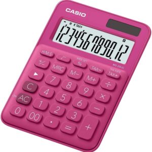 Casio MS-20UC-PK Desktop Calculator, 12 Digits 2.3 x 10.5 x 14.95 cm, Light Pink