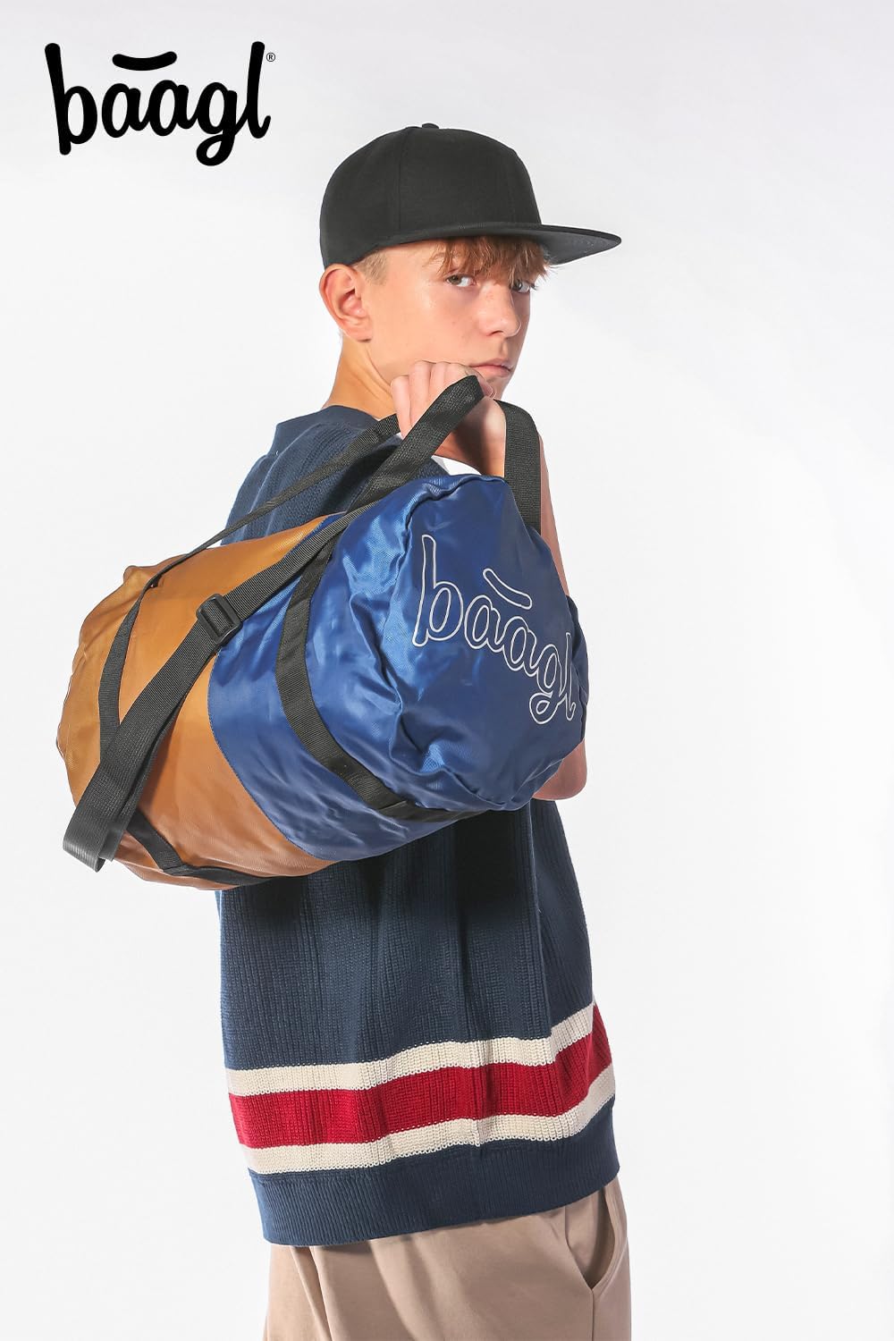 Baagl Schulrucksack Set Jungen 3 Teilig (Skateboard Rucksack, Mäppchen, Sporttasche), Schultasche ab 3. Klasse, Grundschule Ranzen mit Brustgurt, Ergonomischer Schulranzen, 25 l – Bild 9