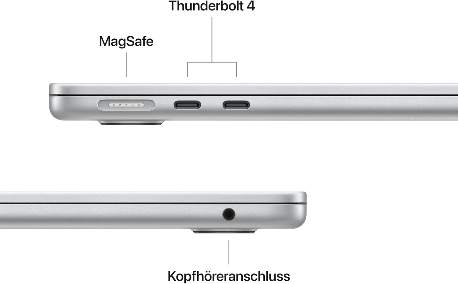 Apple MacBook Air (13 inch, Apple M4 Chip with 10-Core CPU and 8-Core GPU, 16GB Shared Memory, 256GB) - Silver – Bild 5