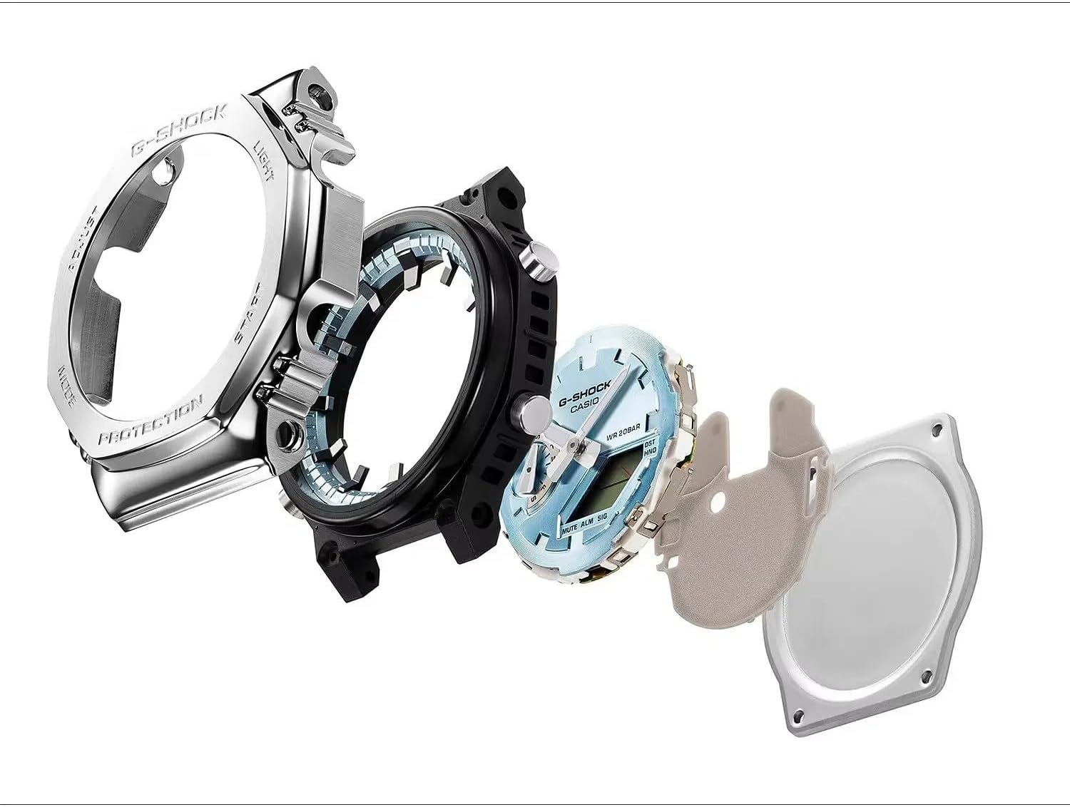 Casio GM-2110D-2BER watch Digital quartz movement Steel Unisex – Bild 5