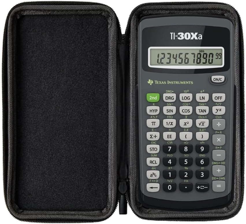 WYNGS TI-30Xa Basic Set Calculator with Protective Case Black – Bild 2