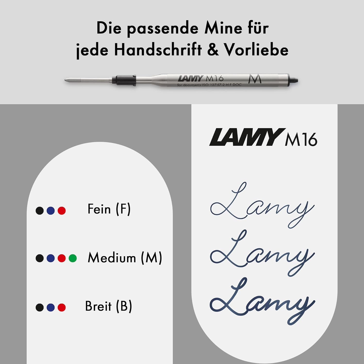 Lamy Aion Graphite Ballpoint Pen - Modern Twist Ballpoint Pen in Anodised Lightweight & Seamless Aluminium Housing - with Stainless Steel Clip - Line Width M - Includes Large Refill M 16 Black – Bild 3