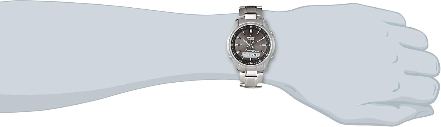 Casio Wave Ceptor Men's Solar Radio-Controlled Sapphire Crystal Watch with Solid Stainless Steel Case and Bracelet – Bild 6
