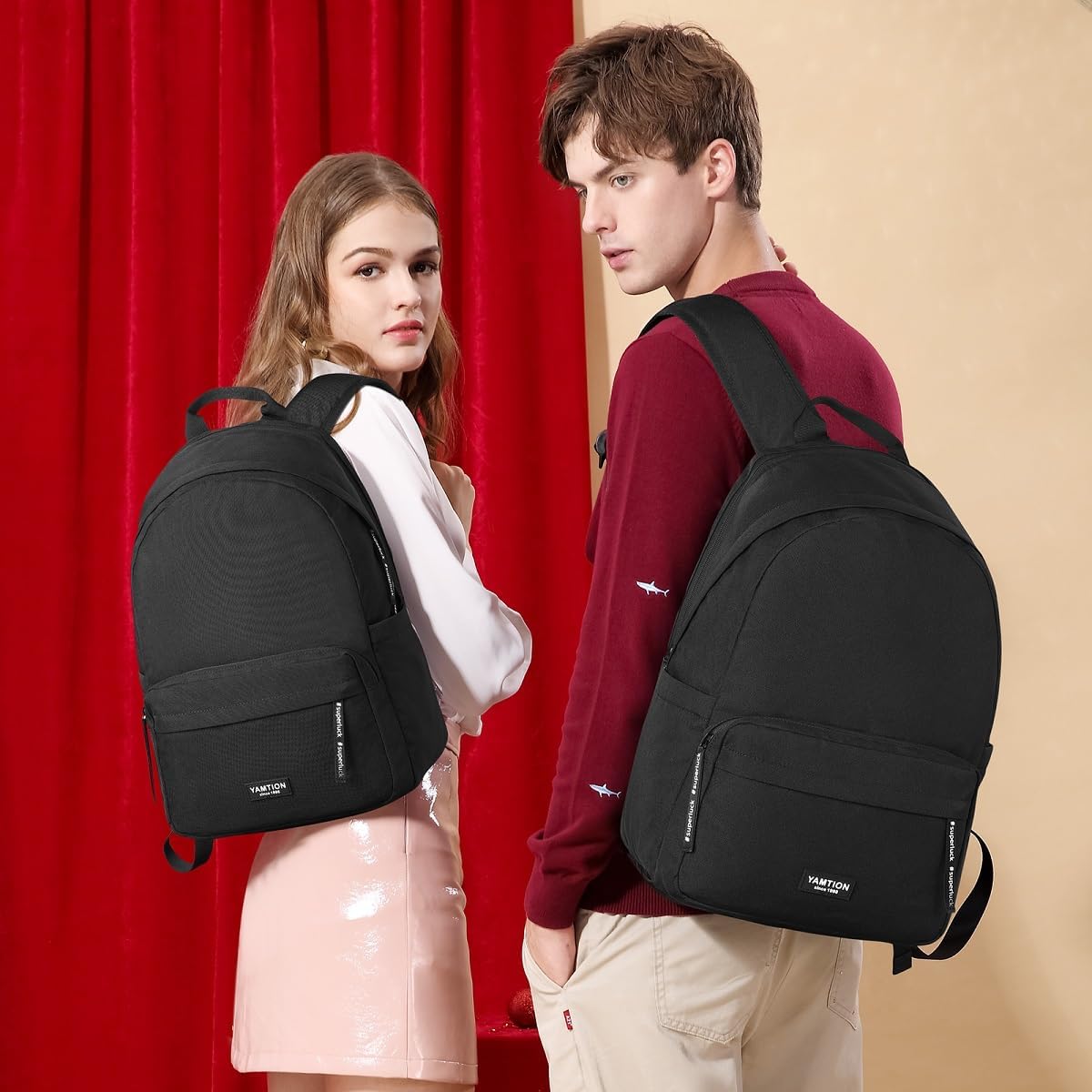 YAMTION Explore School Backpack Girls Teenager Women, School Bag Boys Daypack Men with 15.6 Inch Laptop Compartment, Study, School Backpack University Made of Recycled PET – Bild 7
