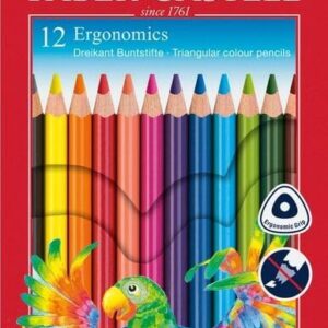 Faber Castell Colouring Pencils Faber Castell on Three Sides – Pack of 12 Cardboard Case