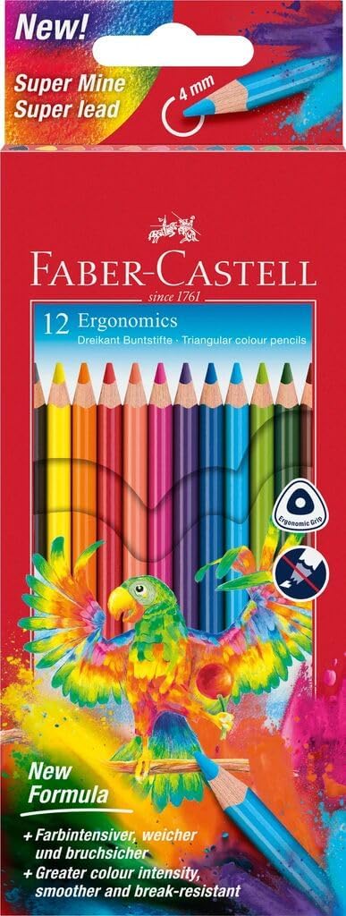Faber Castell Colouring Pencils Faber Castell on Three Sides - Pack of 12 Cardboard Case