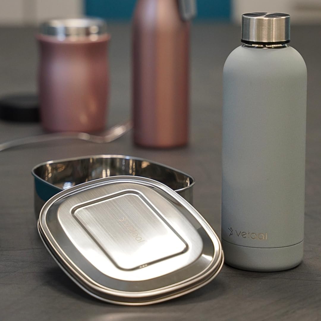 Behålla Stainless Steel Lunch Box | Lunch Box | BPA Free | Tasteless (Black) – Bild 7