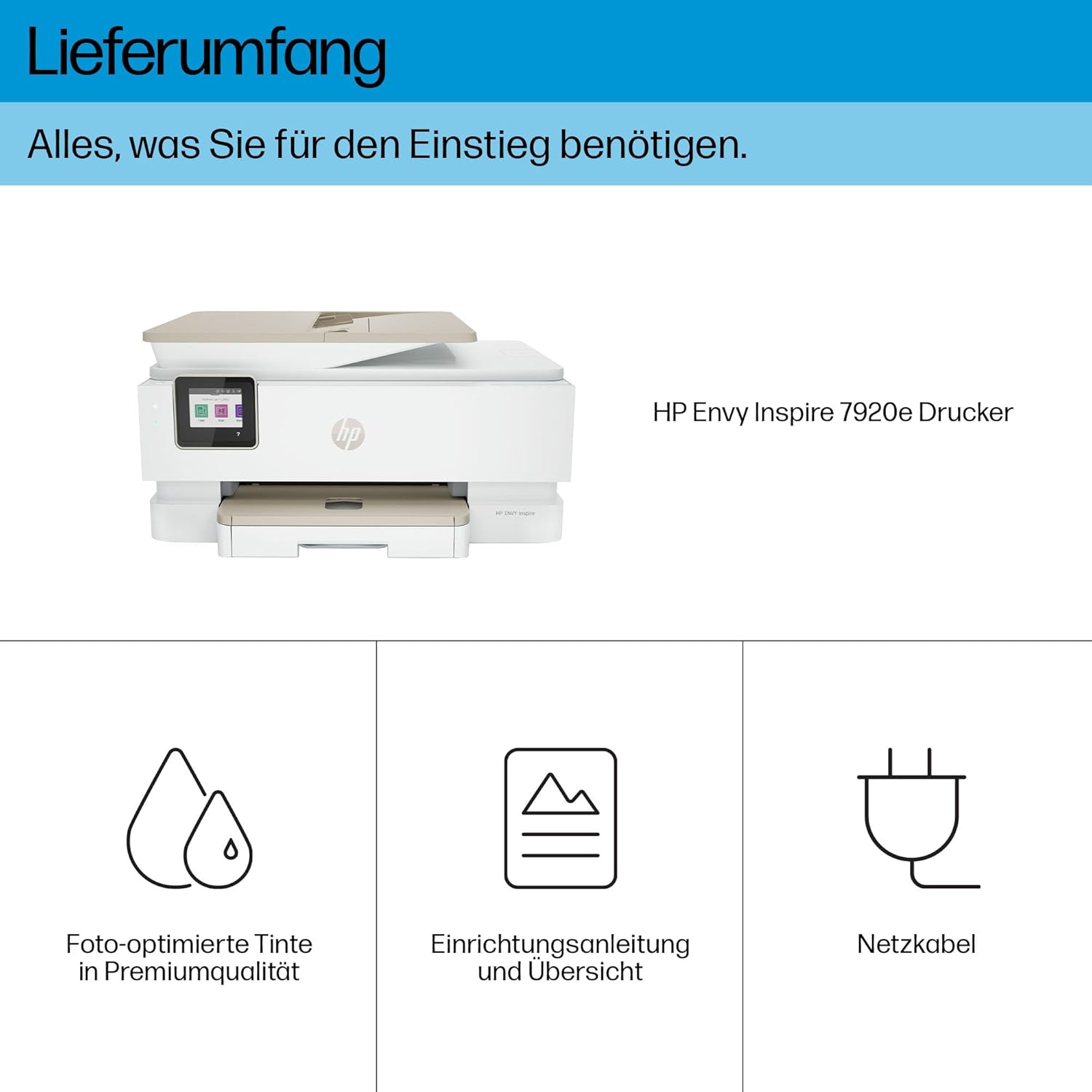 HP Envy Inspire 7920e Multifunction Printer, Inkjet Printer, 6 Months Free Printing Instant Ink Included, Printing, Scanning, Copying, Photo Print, ADF, DIN A4, Wi-Fi, Airprint – Bild 4