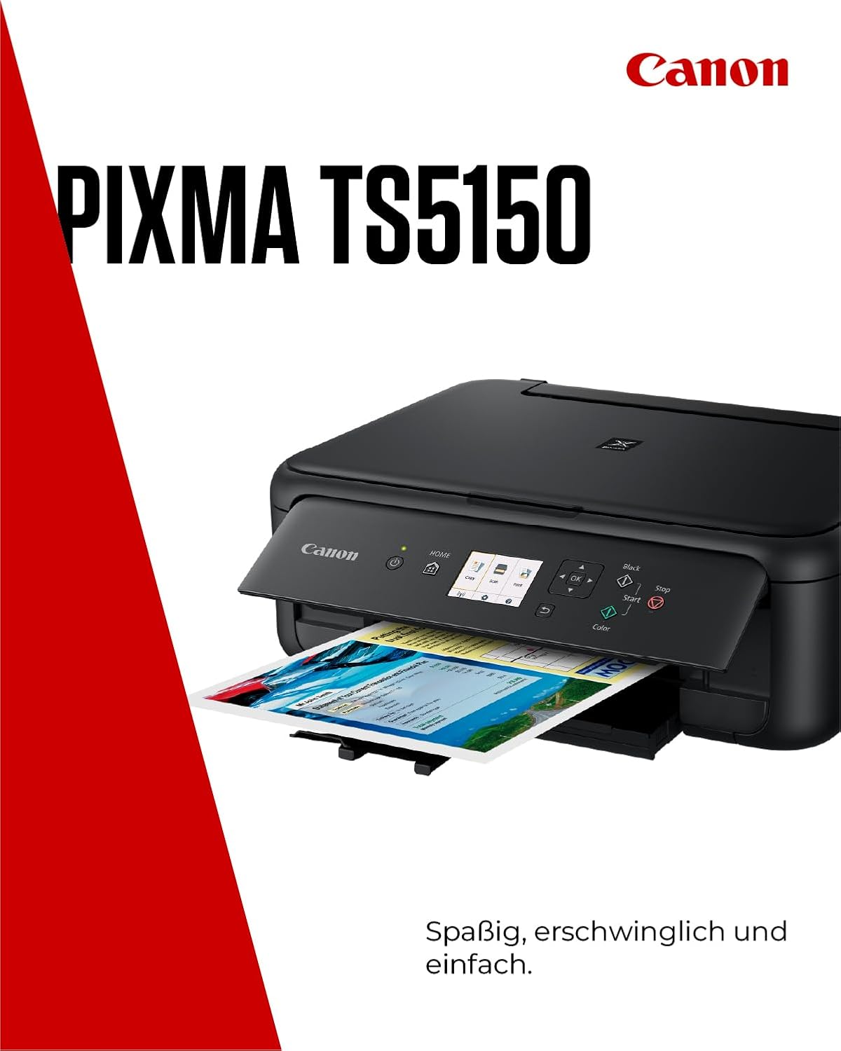 Canon Pixma colour Inkjet multifunction device (print, scan, copy, 2 Fine print heads with ink (black and colour), WiFi, print app, automatic duplex print, 2 paper feeders). – Bild 2