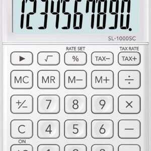 Casio SL-1000SC-WE Stylish Calculator, 10 Digits, White