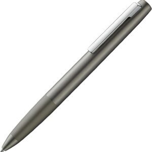 Lamy Aion Graphite Ballpoint Pen – Modern Twist Ballpoint Pen in Anodised Lightweight & Seamless Aluminium Housing – with Stainless Steel Clip – Line Width M – Includes Large Refill M 16 Black