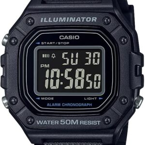 Casio W218H Series | Men's Digital Watch | 50M WR | 1/100 Second Stopwatch | 100 SEC Chronograph | LED Backlight | Countdown Timer | Daily Alarm | Hourly Time Signal | 7 Years
