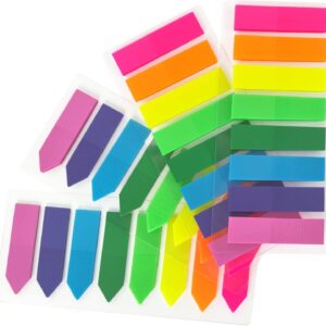 OWLKELA Self-Adhesive Page Markers, Pack of 800, Sticky Notes, Sticky Notes, Page Marker, Sticky Notes for Marking and Highlighting Pages [2 Designs, 8 Colours] Repositionable, Writeable