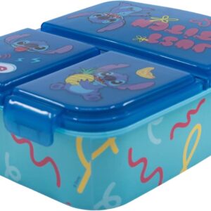 Stor Lunch Box with Multiple Compartments | Stitch Palms, Blue/Purple