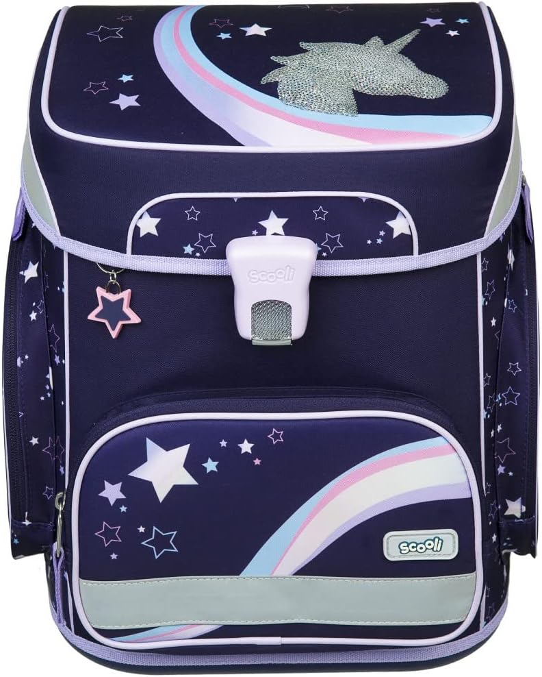Dreamland Unicorn SCOOLI Undercover EasyFit School Bag Set 9 Pieces with Sports Bag, Lunch Box, Drinking Bottle and School Bag Rainbow Mane, Purple, Size: W 33 x H 36.5 x D 29 cm, purple, Sporty – Bild 2