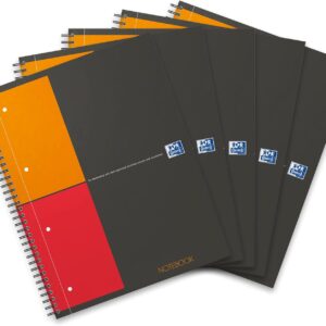 Oxford Office Notebook 100103664 Notebook pack of 5 Notepads 23 x 29.5 cm 80 g