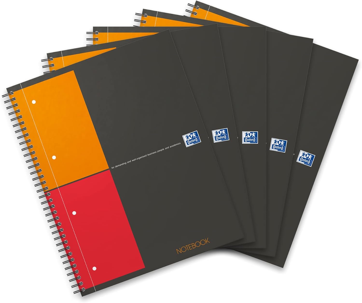 Oxford Office Notebook 100103664 Notebook pack of 5 Notepads 23 x 29.5 cm 80 g
