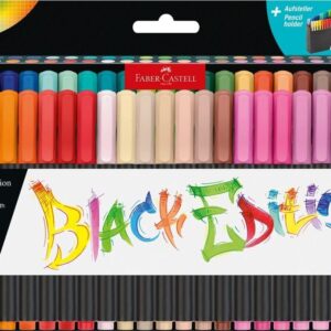 Faber-Castell 116454 Case Holder 50 Brush Pens Black Edition Assorted Colours