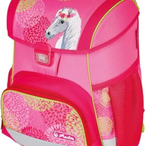 Herlitz® School Backpack with Loop, 16L Capacity, Unisex, Sports, Students, Leisure, Spacious, Durable, Flowering Horse, Multicolor, Rozmiar Uniwersalny, Casual, Multicolor,, multicoloured