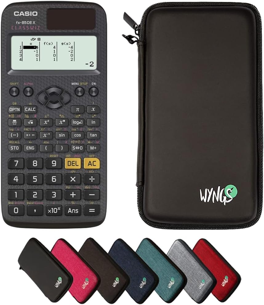 Casio FX-85DE X ClassWiz Technical Scientific Calculator + WYNGS Protective Case by Calcuso – Bild 6