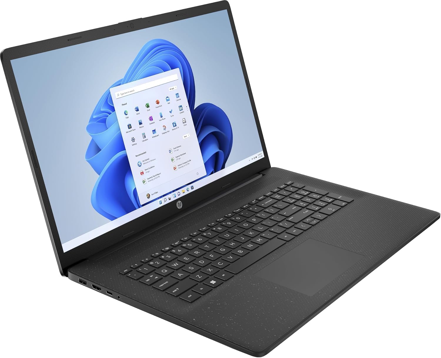 HP Laptop with 17.3" FHD Display, AMD Ryzen 3 7320U, 8GB DDR5 RAM, 512GB SSD, AMD Radeon Graphics, Windows 11, QWERTZ, Black with 25GB Dropbox Memory for 12 Months – Bild 12