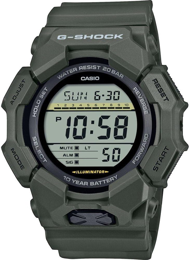 Casio Watch GD-010-3ER, Green, Strap.