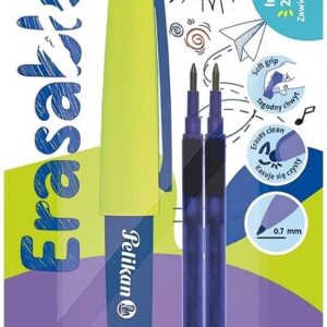 Pelikan Eraser Pen 2.0 for Writing Calligraphy | Quick Drying Durable Robust | Thin | For School Office for Study | Comfortable and Smooth Writing | Blue
