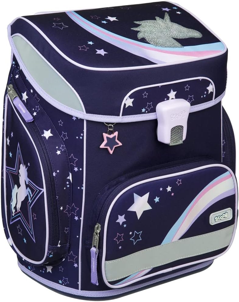 Dreamland Unicorn SCOOLI Undercover EasyFit School Bag Set 9 Pieces with Sports Bag, Lunch Box, Drinking Bottle and School Bag Rainbow Mane, Purple, Size: W 33 x H 36.5 x D 29 cm, purple, Sporty – Bild 3