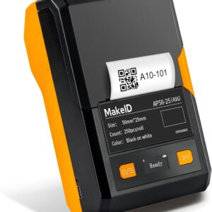 Makeid EP53 Industrial Label Printer, Desktop Label Maker 2" Print Head, Mobile APP & PC Editor Compatible, 2600mAh Li-ion Battery