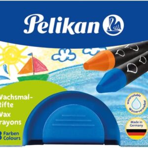 Pelikan 722959, Wax Crayons, Water Soluble, 8 Pieces