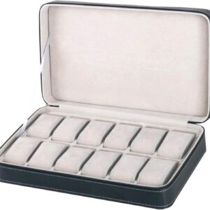 MR Maestro Relojero Watch Box with 10 Watches, Zip, Cool Watch Box for Men