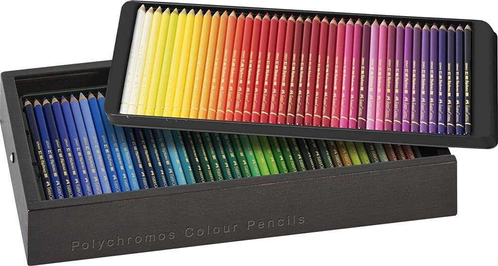 Faber-Castell Art & Graphic Limited Edition Dark Satin Wood Cassette, Includes Polychromos & Albrecht Durer Pencils, Watercolour Pencils, Pitt Artist Brush Pens & Fineliner & Anthracite – Bild 3