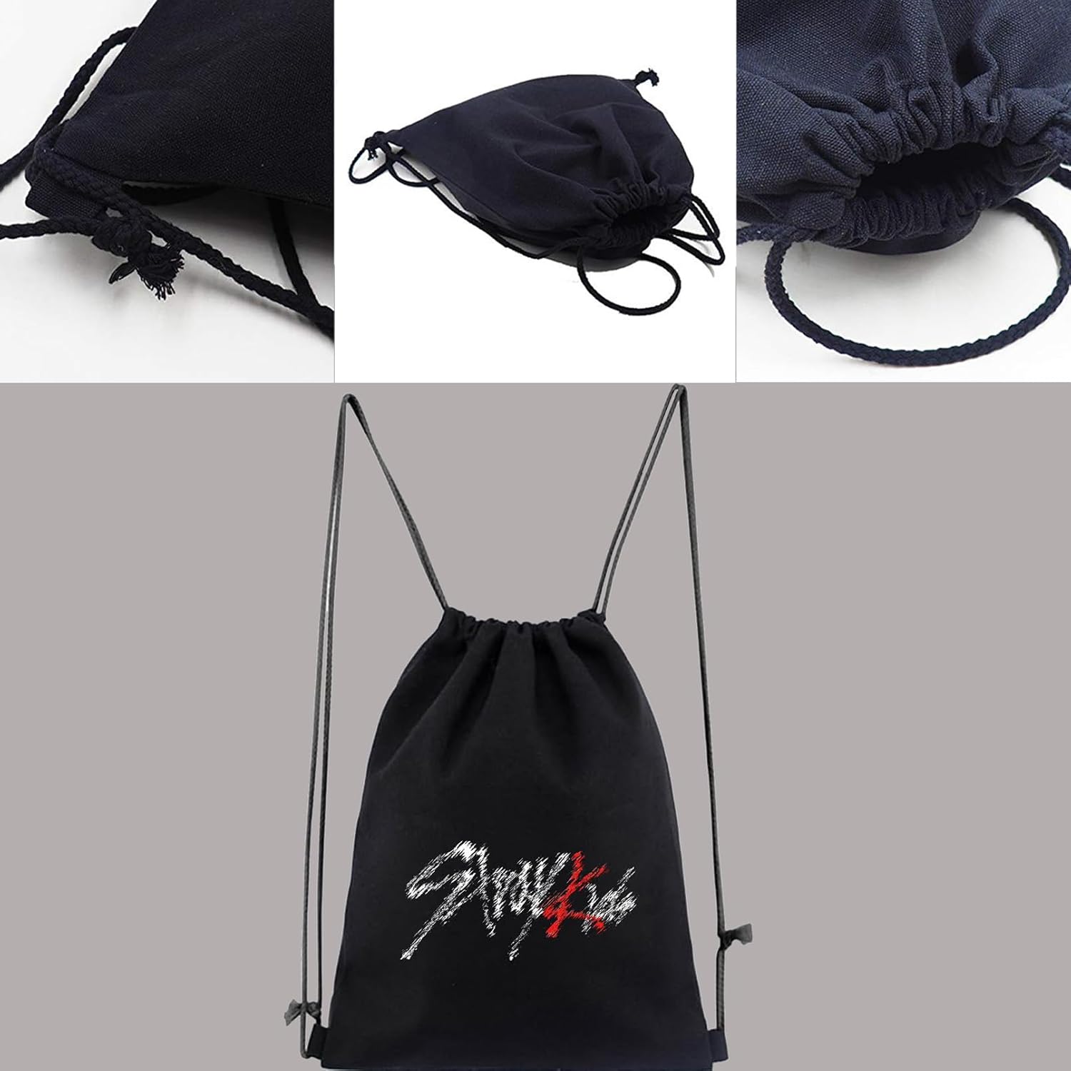 Skz Gym Bag, Skz Sports Bag, Women's Drawstring Bag, Backpack Canvas, Sports Bag, School and Sports Shoe Bag – Bild 3