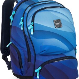TOPGAL ROTH School Backpack from 5th Class (approx. 145 cm), Ergonomic with Aluminium Reinforcement, Water-Repellent & Lightweight, with Reflective Elements, 27 L School Bag with Chest Strap & Laptop