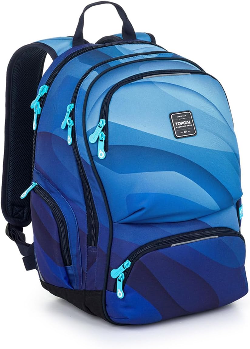 TOPGAL ROTH School Backpack from 5th Class (approx. 145 cm), Ergonomic with Aluminium Reinforcement, Water-Repellent & Lightweight, with Reflective Elements, 27 L School Bag with Chest Strap & Laptop
