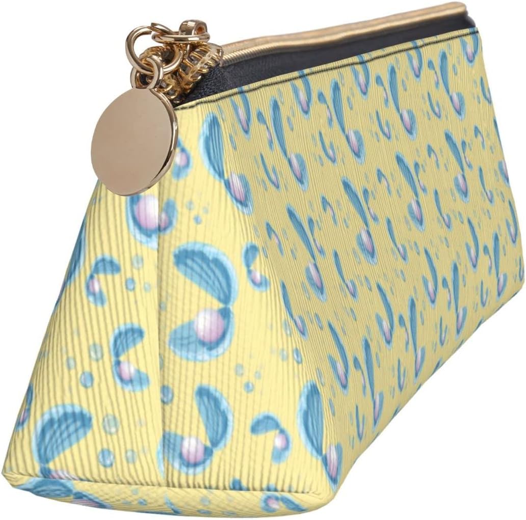 Bubble Pearl Clam Pencil Case Cosmetic Bag Pencil Case Leather Triangle Storage Bag Zipper Stationery Organizer for Adults Office, Bubble Pearl Clam, Bag organiser – Bild 4