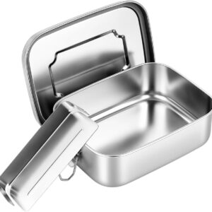 Stainless Steel Lunch Box, 1200 ml Lunch Box, with Variable Divider, Dishwasher Protection, Food Box for Food and Fruit